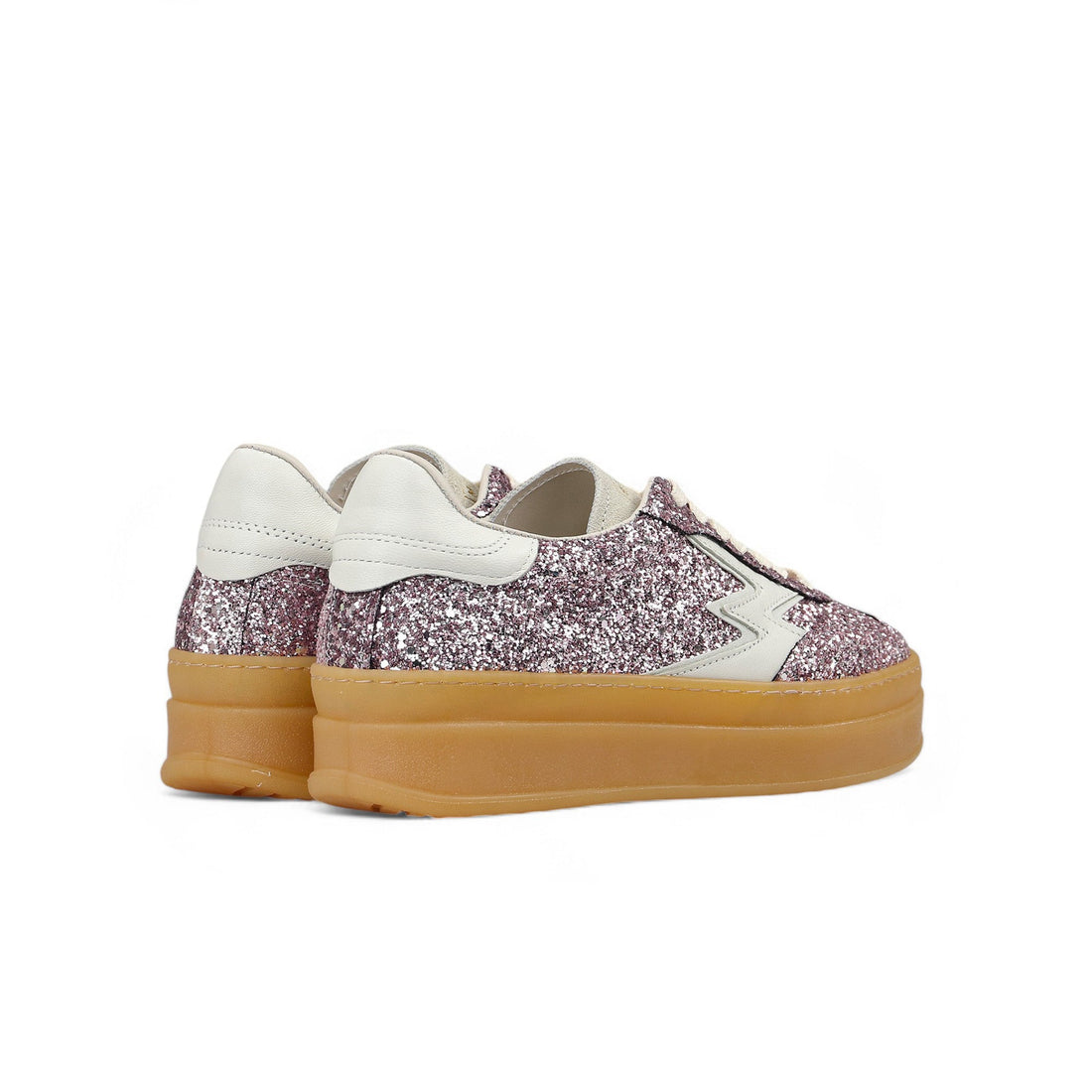 Sneaker Double Club Glitter Rosa