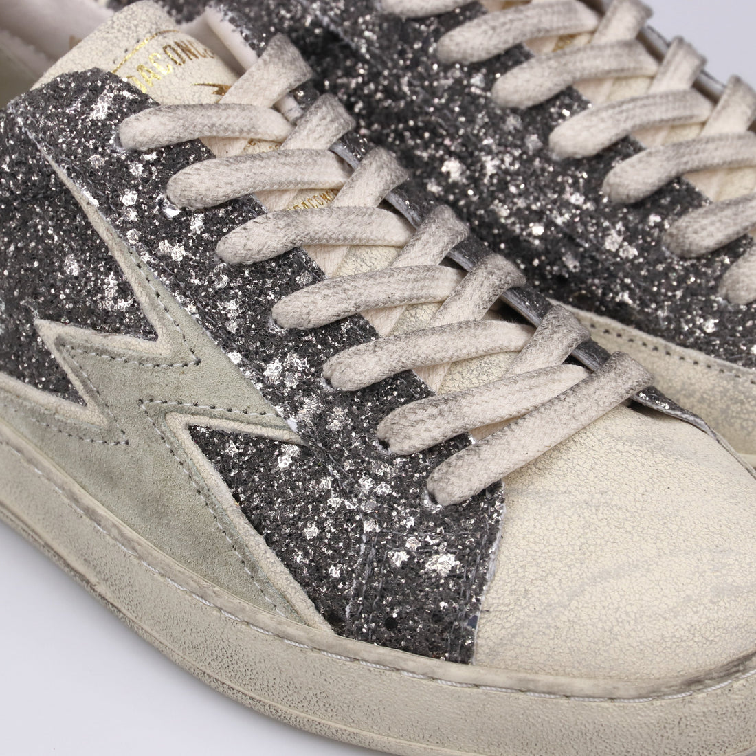 Sneaker Iconic Glitter Argento
