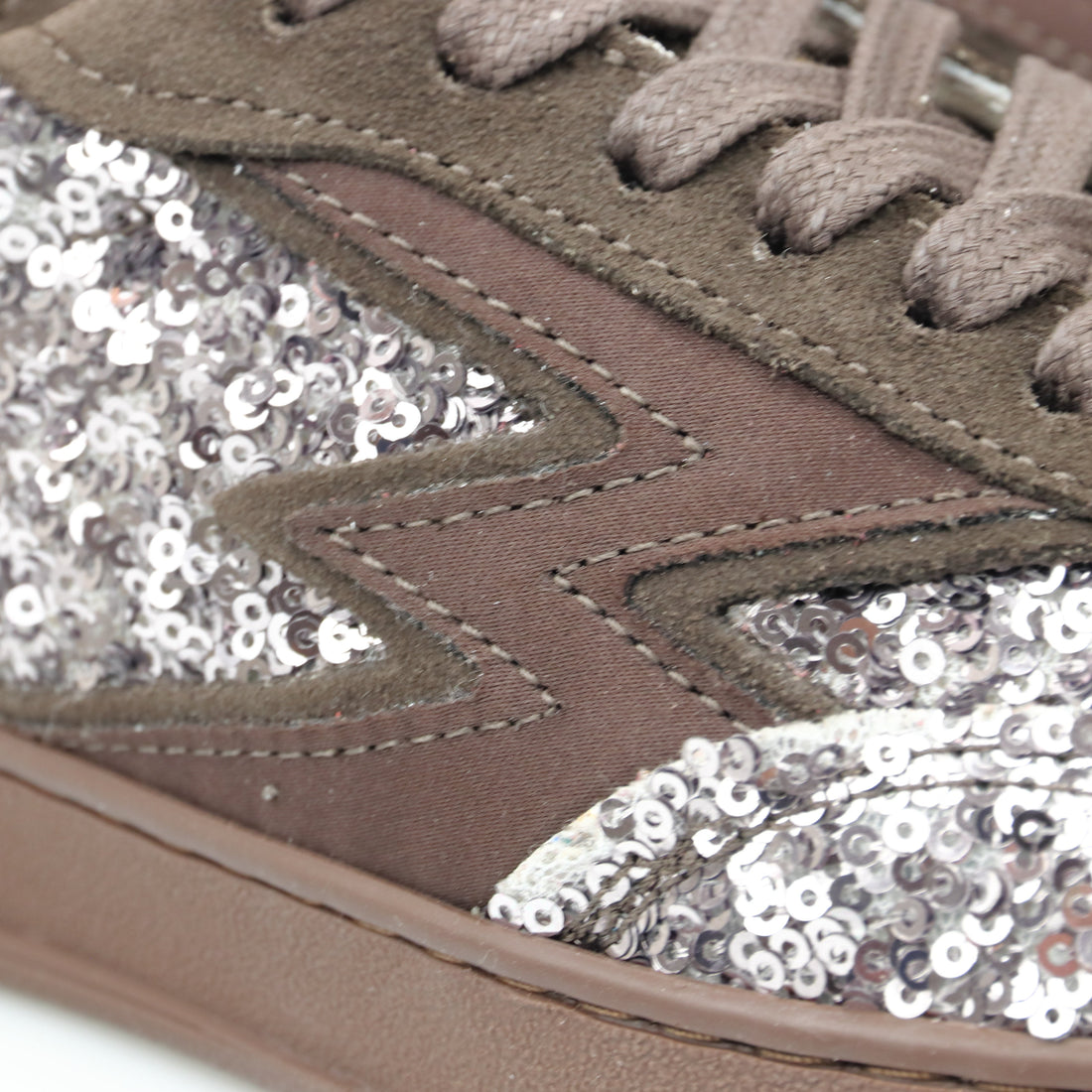 GUNMETAL SEQUIN CLUB SNEAKER