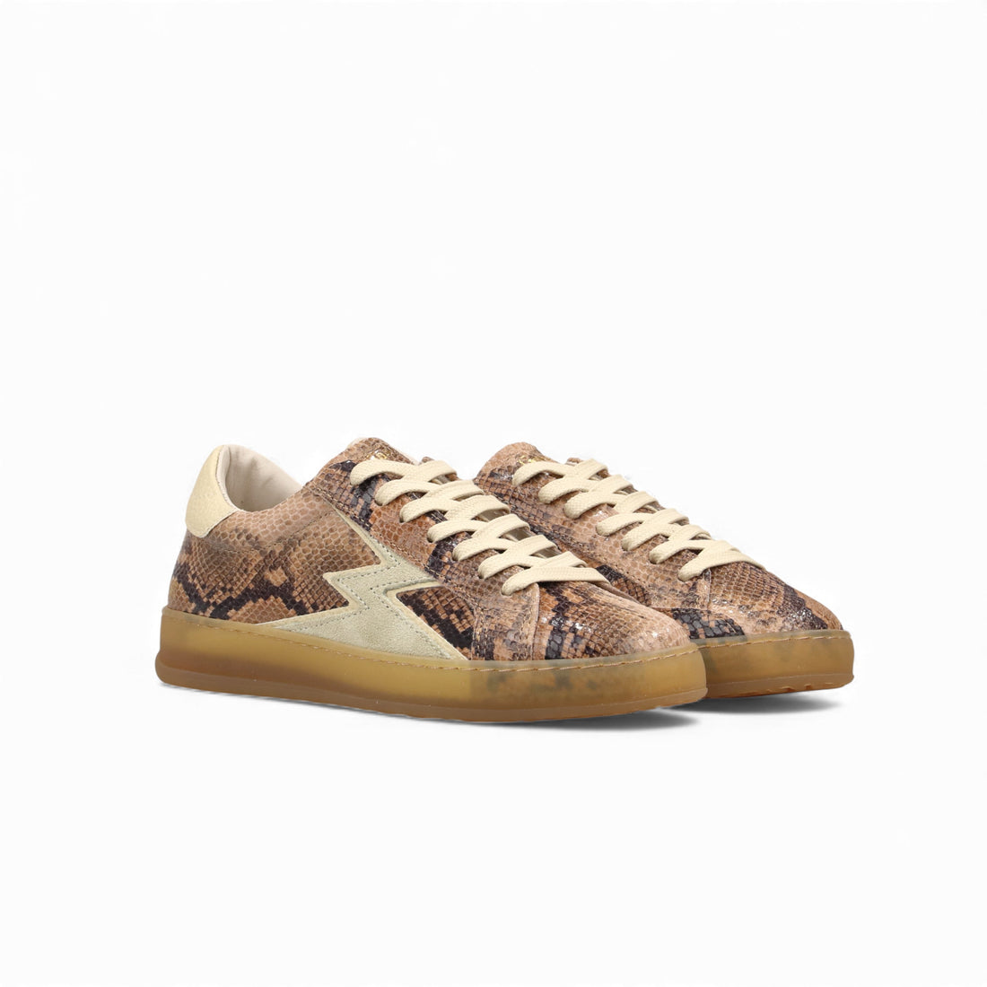 Sneaker Iconic Logo Pitone Cipria