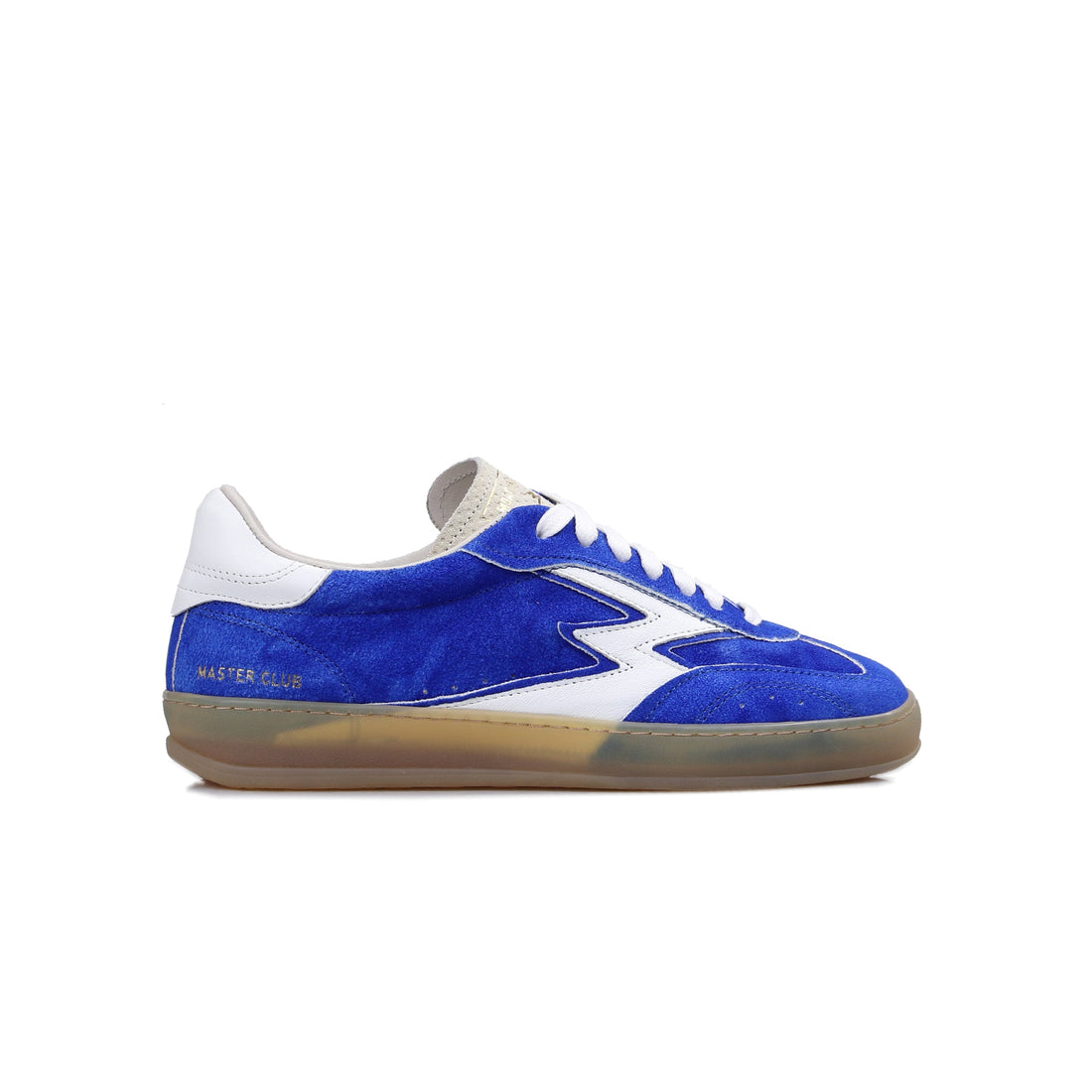 Sneaker Club Blue Logo Leather White Men