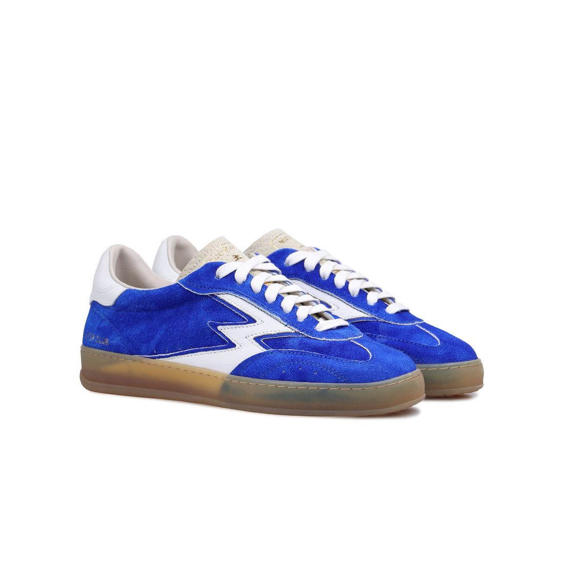 Sneaker Club Blue Logo Leather White Men