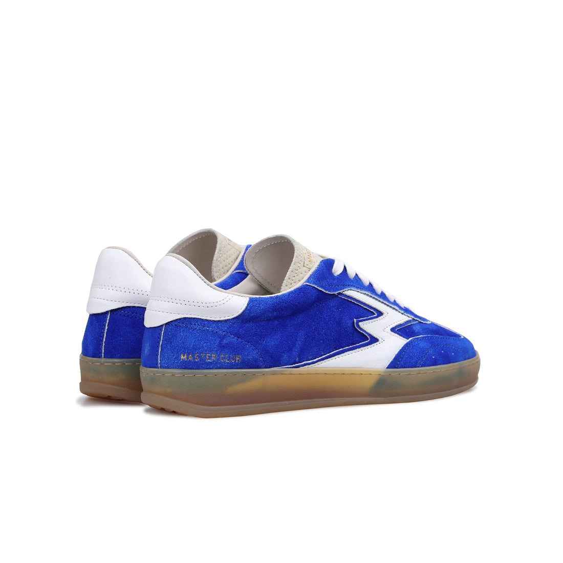 Sneaker Club Blue Logo Leather White Men