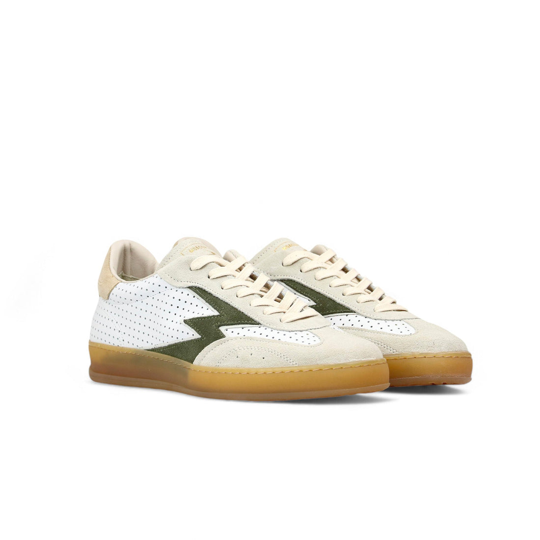 SNEAKER CLUB TRAFORATA LOGO VERDE MILITARE
