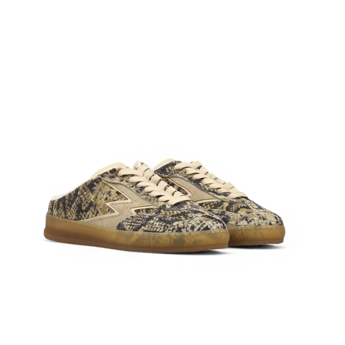 Sneaker Club Mule Suede Stampa Snake