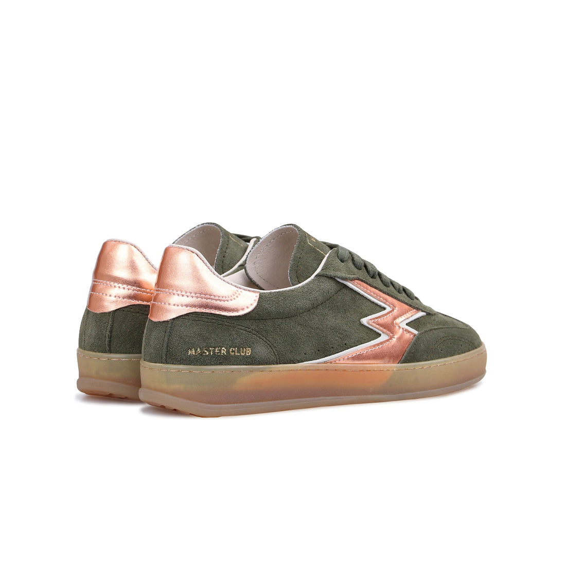 Sneaker Club verde miltare dettagli laminati