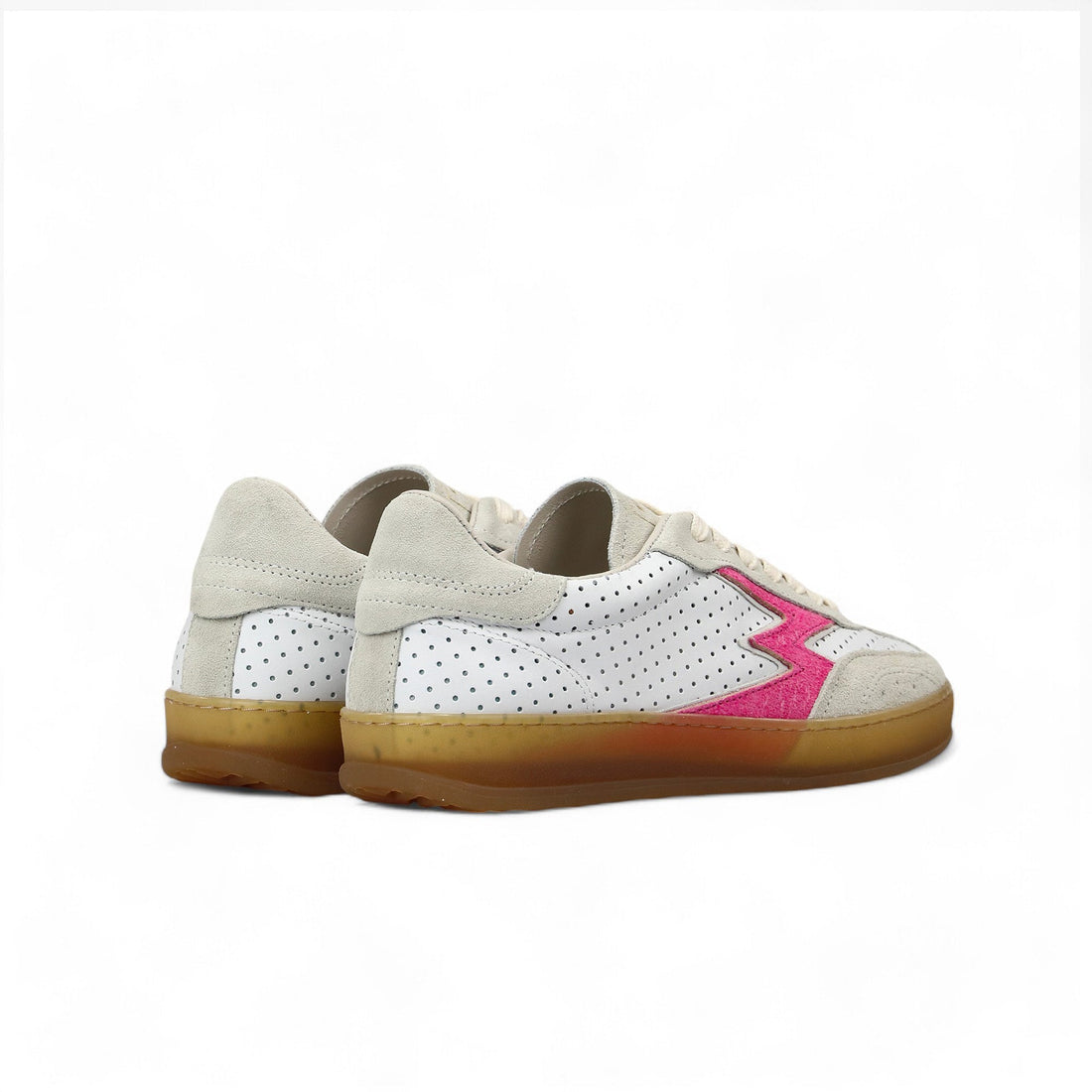 SNEAKER CLUB TRAFORATA LOGO ROSA