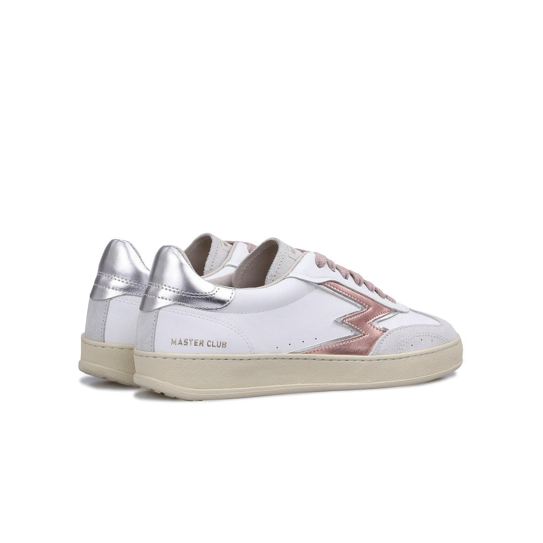 Sneaker Club bianche logo oro rosa