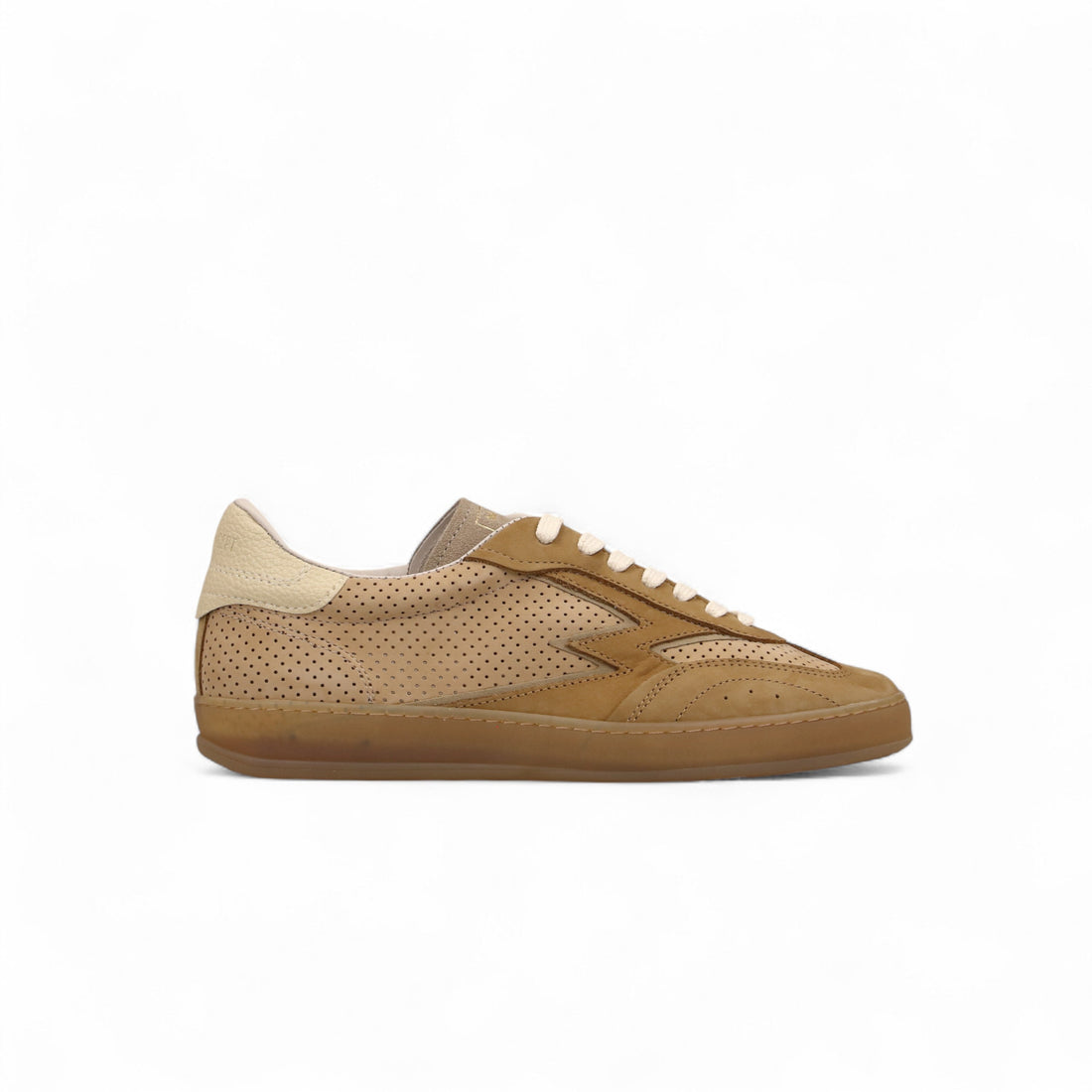 Sneaker Club Caramello Pelle Traforata Uomo