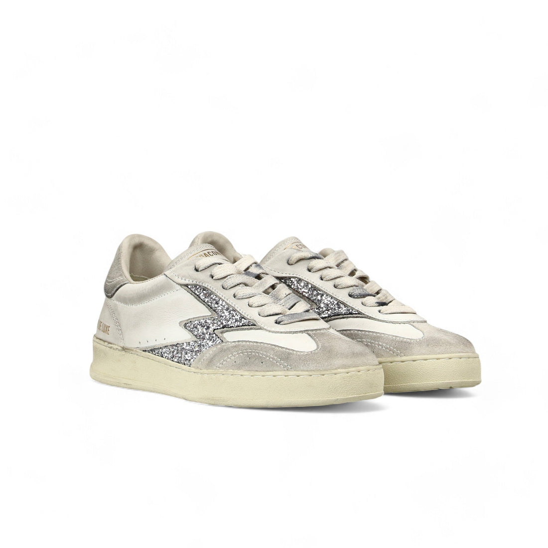 Sneaker Club Deluxe Logo Glitter Argento