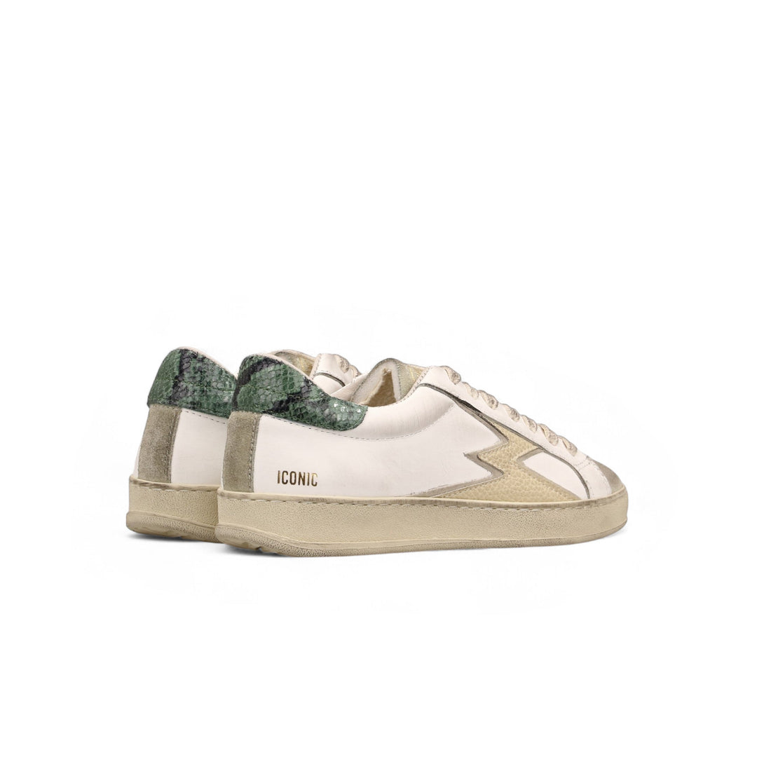 Sneaker Iconic Bianco Logo Burro