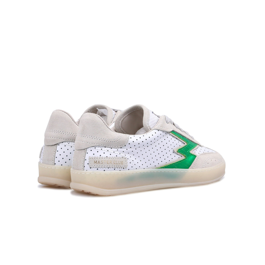 Sneaker Club Bianca Logo opaco Verde Uomo